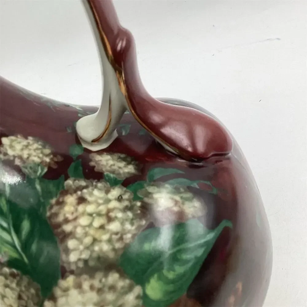 VTG Lisa White Arts Hydrangea Collection Ceramic Pitcher Vase 10